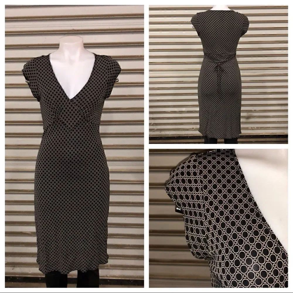 Gap dress sheath career polka dot geometric slinky Size XS